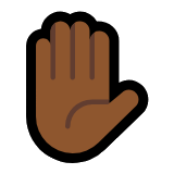🏾 Raised Hand Medium Dark Skin Tone Emoji Meaning Fastemoji 