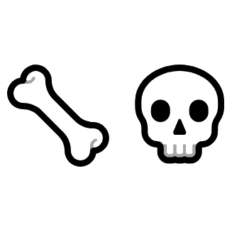 🦴💀 Bone Backbone Emoji Meaning and Examples - FastEmoji